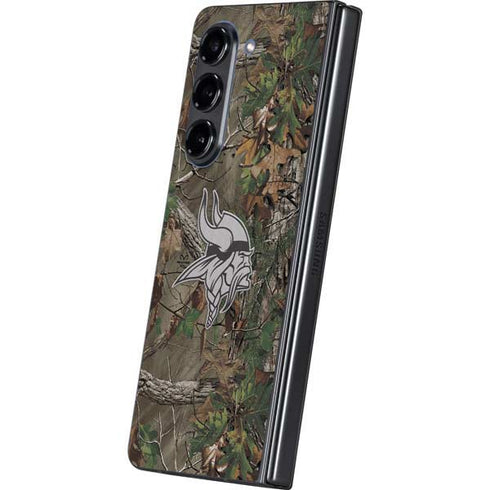 NFL Minnesota Vikings Realtree Xtra Green Camo Galaxy Z Fold5 5G Skin