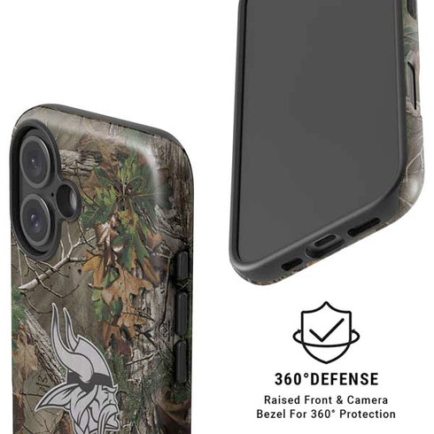 NFL Minnesota Vikings Realtree Xtra Green Camo iPhone 16 Magsafe Impact Case