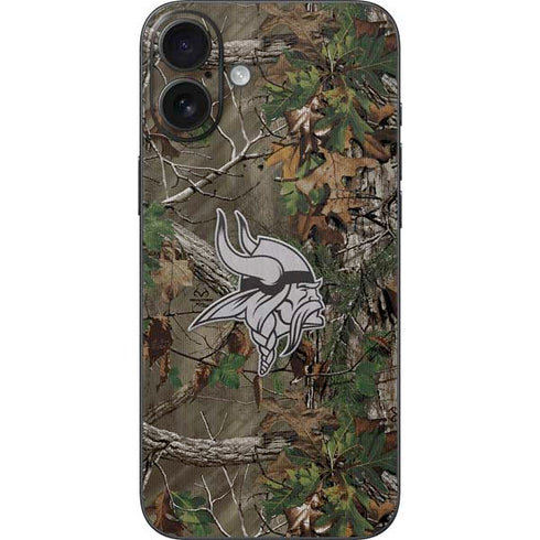 NFL Minnesota Vikings Realtree Xtra Green Camo iPhone 16 Plus Skin