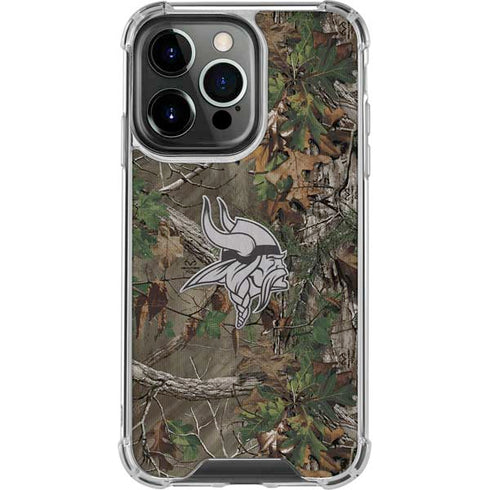 NFL Minnesota Vikings Realtree Xtra Green Camo iPhone 16 Pro Max Clear Case