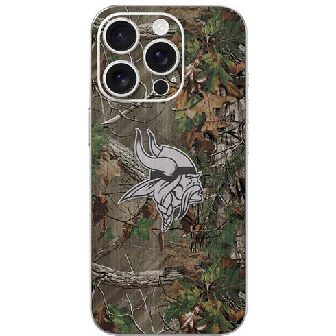 NFL Minnesota Vikings Realtree Xtra Green Camo iPhone 16 Pro Skin