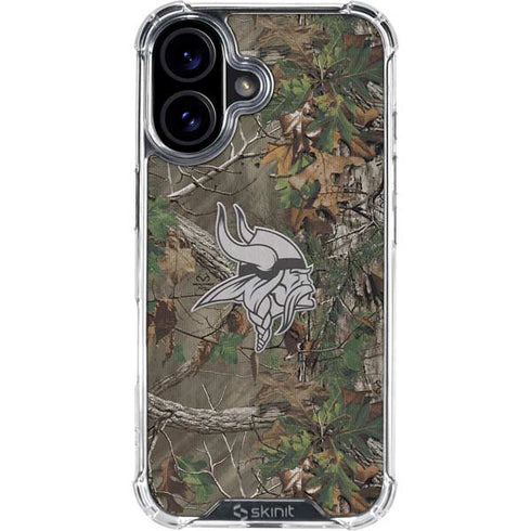 NFL Minnesota Vikings Realtree Xtra Green Camo iPhone 17 Clear Case