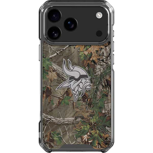 NFL Minnesota Vikings Realtree Xtra Green Camo iPhone 18 Pro Max Clear Case