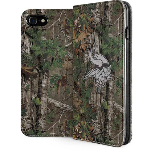NFL Minnesota Vikings Realtree Xtra Green Camo iPhone SE (2nd & 3rd Gen) Folio Case