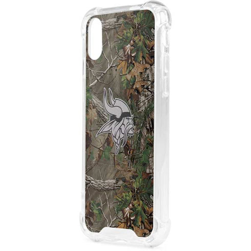 NFL Minnesota Vikings Realtree Xtra Green Camo iPhone XS Clear Case