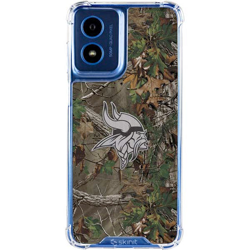 NFL Minnesota Vikings Realtree Xtra Green Camo Moto G 5G (2024) Clear Case