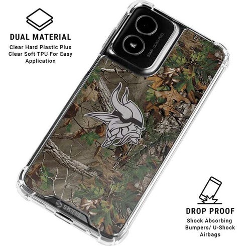 NFL Minnesota Vikings Realtree Xtra Green Camo Moto G Power 5G (2024) Clear Case