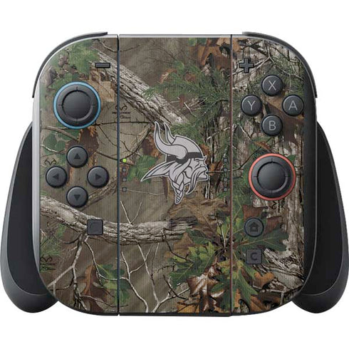 NFL Minnesota Vikings Realtree Xtra Green Camo Nintendo Switch 2 (2025) with Joy-Con Skin