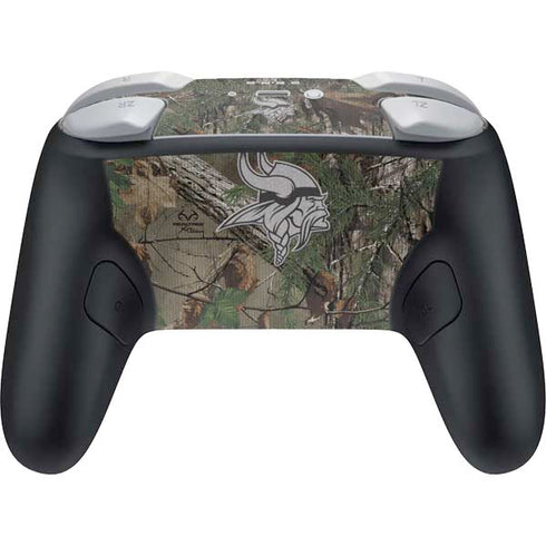 NFL Minnesota Vikings Realtree Xtra Green Camo Nintendo Switch 2 (2025) Pro Controller Skin