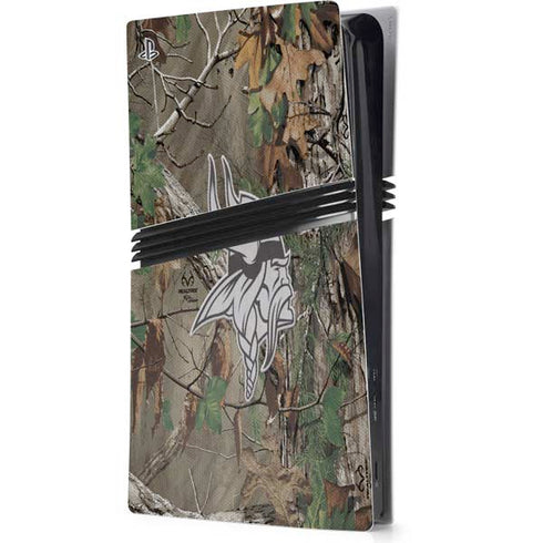 NFL Minnesota Vikings Realtree Xtra Green Camo PS5 Pro Console Skin