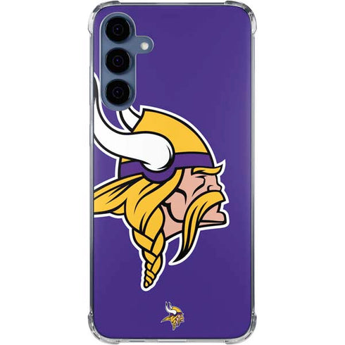 NFL Minnesota Vikings Retro Logo Galaxy A55 5G Clear Case