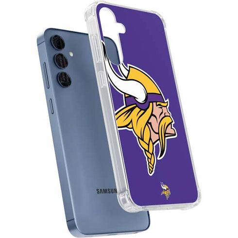 NFL Minnesota Vikings Retro Logo Galaxy A55 5G Clear Case