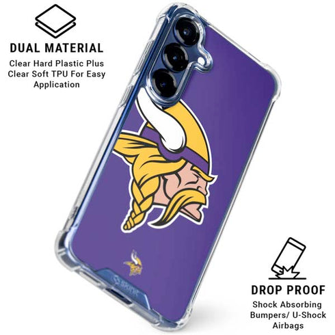 NFL Minnesota Vikings Retro Logo Galaxy S25 Clear Case