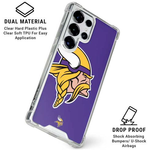 NFL Minnesota Vikings Retro Logo Galaxy S25 Ultra Clear Case