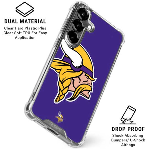 NFL Minnesota Vikings Retro Logo Galaxy S26 Clear Case