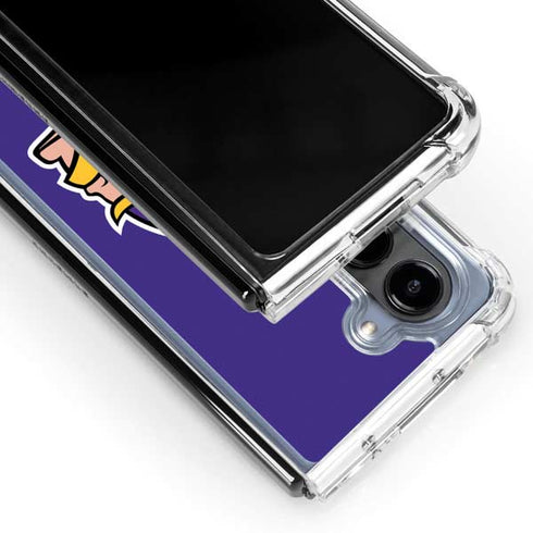 NFL Minnesota Vikings Retro Logo Galaxy Z Fold5 5G Clear Case