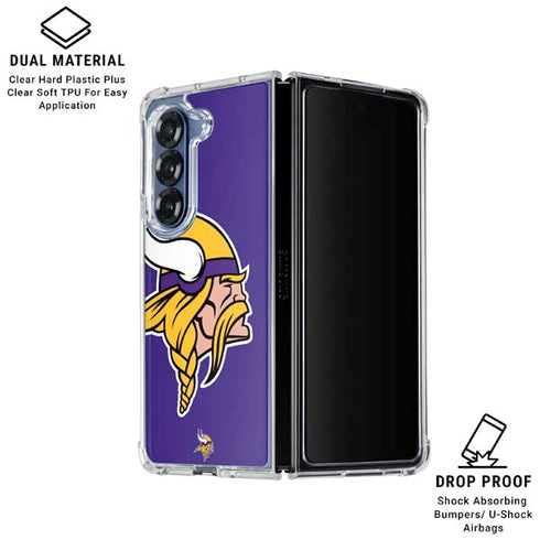 NFL Minnesota Vikings Retro Logo Galaxy Z Fold6 Clear Case