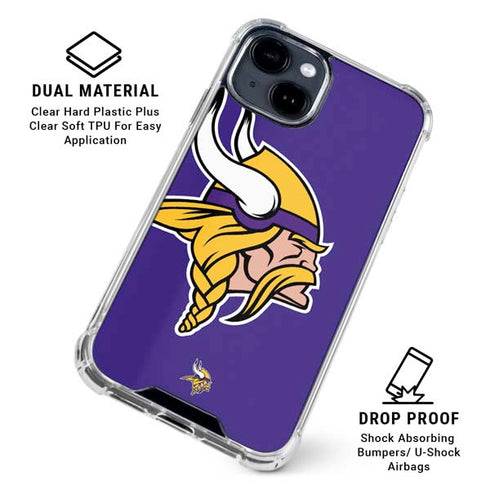 NFL Minnesota Vikings Retro Logo iPhone 15 Clear Case