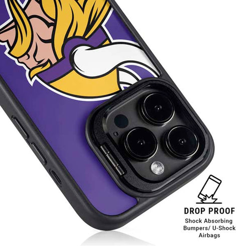 NFL Minnesota Vikings Retro Logo iPhone 15 Pro Kickstand Case