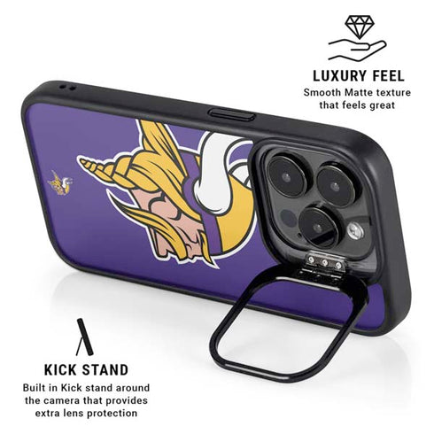 NFL Minnesota Vikings Retro Logo iPhone 15 Pro Max Kickstand Case