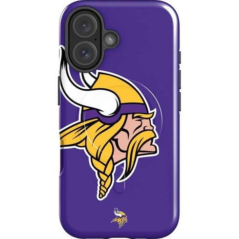 NFL Minnesota Vikings Retro Logo iPhone 16 Magsafe Impact Case