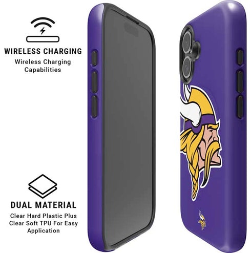 NFL Minnesota Vikings Retro Logo iPhone 16 Magsafe Impact Case