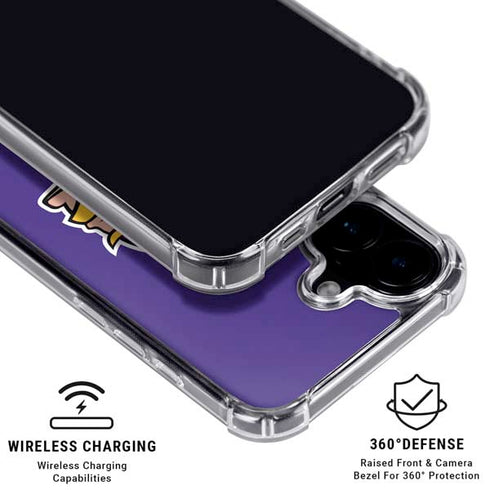 NFL Minnesota Vikings Retro Logo iPhone 16 Plus Clear Case