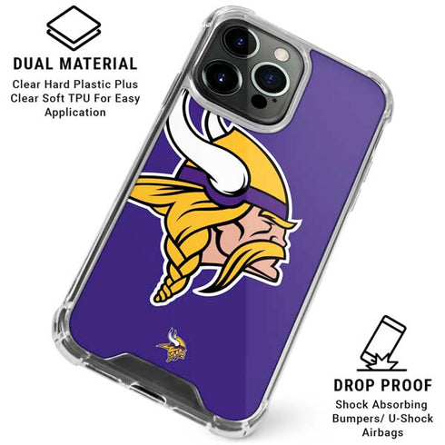 NFL Minnesota Vikings Retro Logo iPhone 16 Pro Max Clear Case