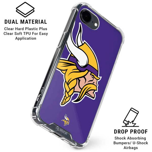 NFL Minnesota Vikings Retro Logo iPhone 16e Clear Case