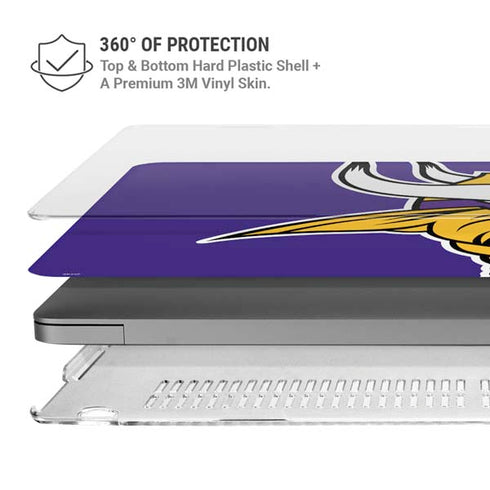 NFL Minnesota Vikings Retro Logo MacBook Pro 14in (2021-24) Case plus Skin
