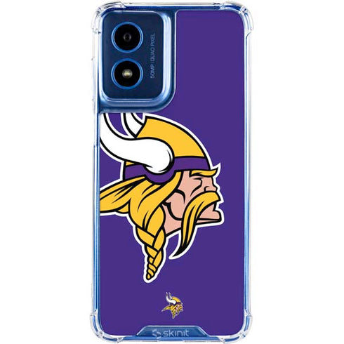 NFL Minnesota Vikings Retro Logo Moto G 5G (2024) Clear Case