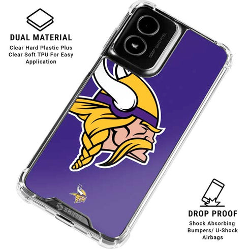 NFL Minnesota Vikings Retro Logo Moto G Power 5G (2024) Clear Case