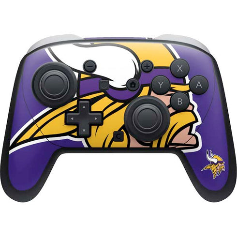 NFL Minnesota Vikings Retro Logo Nintendo Switch 2 (2025) Pro Controller Skin