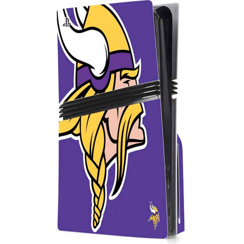NFL Minnesota Vikings Retro Logo PS5 Pro Disk Console Skin