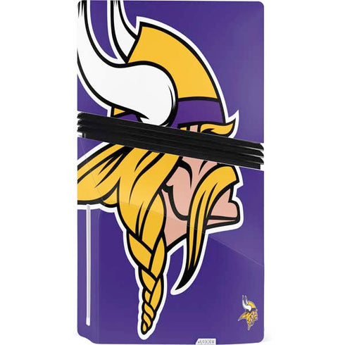 NFL Minnesota Vikings Retro Logo PS5 Pro Disk Console Skin