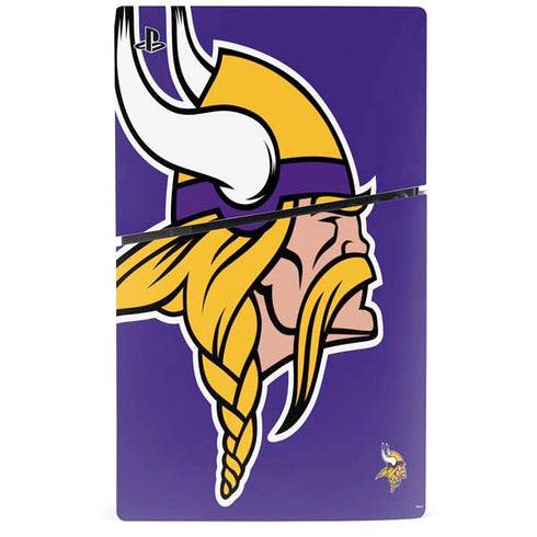 NFL Minnesota Vikings Retro Logo PS5 Slim Digital Edition Console Skin