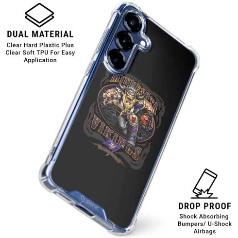 Liquid Blue NFL Minnesota Vikings Running Back Galaxy S25 Clear Case