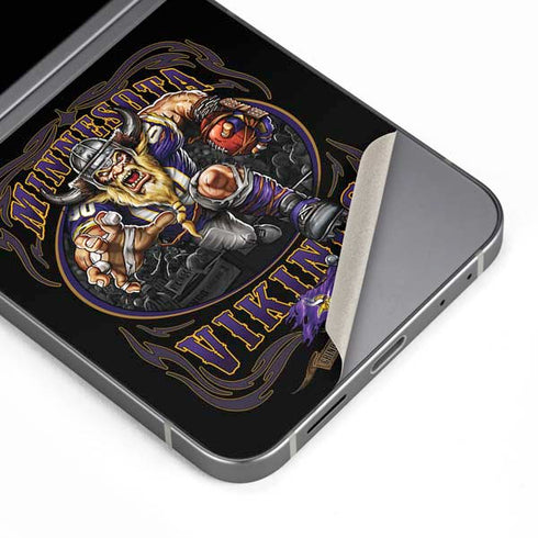 Liquid Blue NFL Minnesota Vikings Running Back Galaxy Z Flip6 Skin