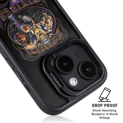 Liquid Blue NFL Minnesota Vikings Running Back iPhone 15 Plus Kickstand Case