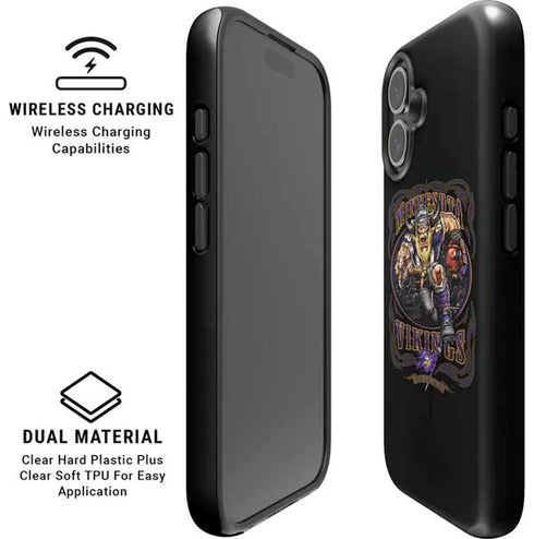 Liquid Blue NFL Minnesota Vikings Running Back iPhone 16 Magsafe Impact Case