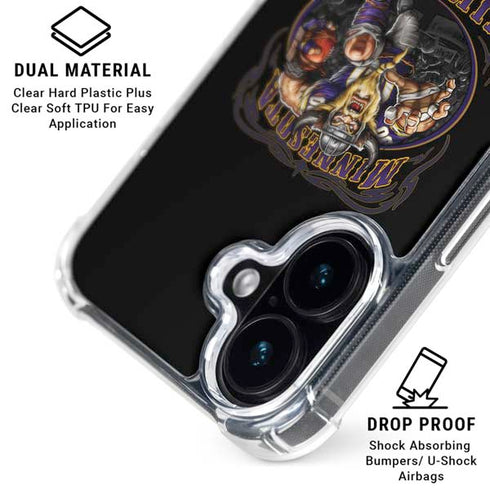 Liquid Blue NFL Minnesota Vikings Running Back iPhone 16 Plus Clear Case