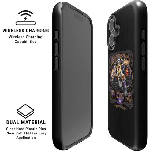 Liquid Blue NFL Minnesota Vikings Running Back iPhone 16 Plus Magsafe Impact Case