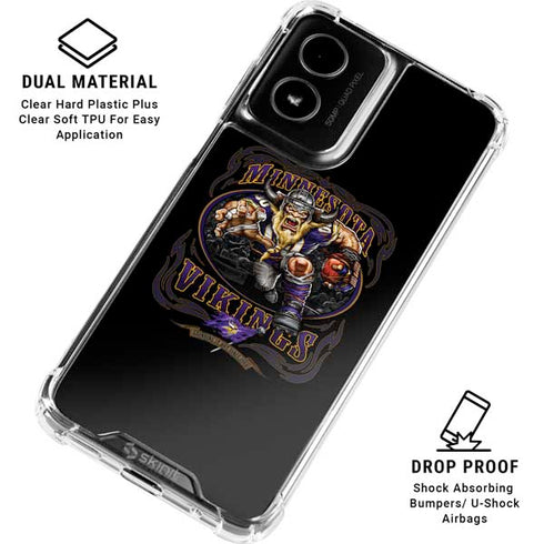 Liquid Blue NFL Minnesota Vikings Running Back Moto G Power 5G (2024) Clear Case