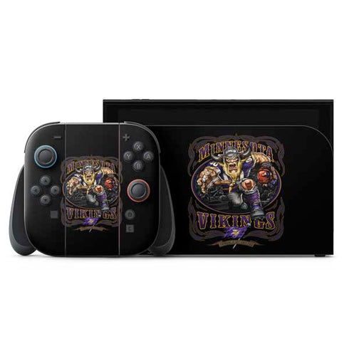 Liquid Blue NFL Minnesota Vikings Running Back Nintendo Switch 2 (2025) with Joy-Con Skin