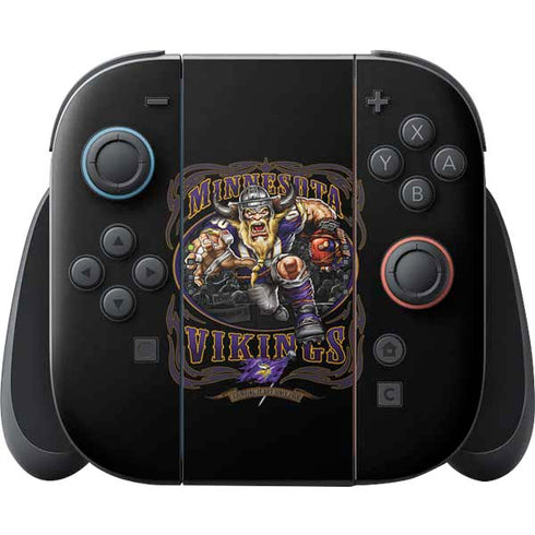 Liquid Blue NFL Minnesota Vikings Running Back Nintendo Switch 2 (2025) Joy-Con Controller Skin