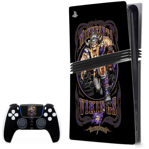 Liquid Blue NFL Minnesota Vikings Running Back PlayStation PS5 Skins
