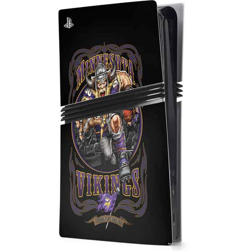 Liquid Blue NFL Minnesota Vikings Running Back PS5 Pro Console Skin