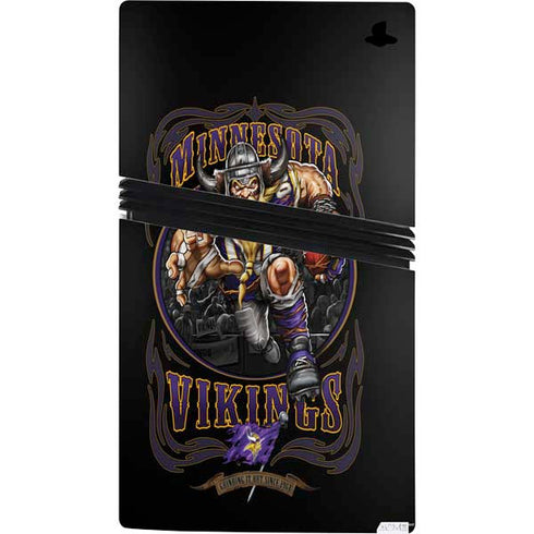 Liquid Blue NFL Minnesota Vikings Running Back PS5 Pro Console Skin