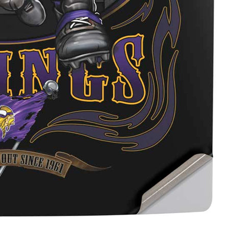 Liquid Blue NFL Minnesota Vikings Running Back PS5 Pro Disk Console Skin