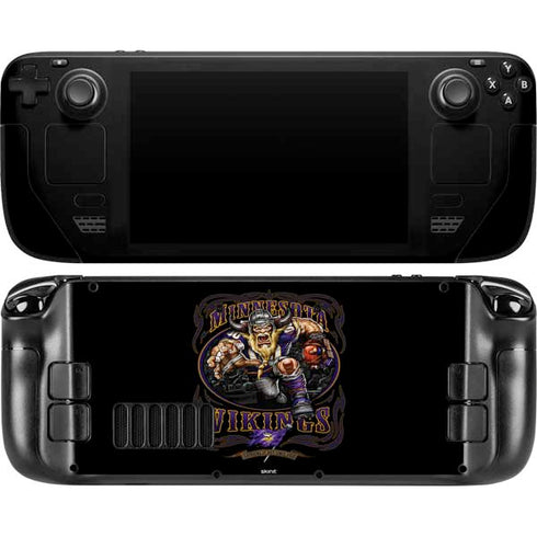 Liquid Blue NFL Minnesota Vikings Running Back Steam Deck Handheld Gaming Computer OLED Skin